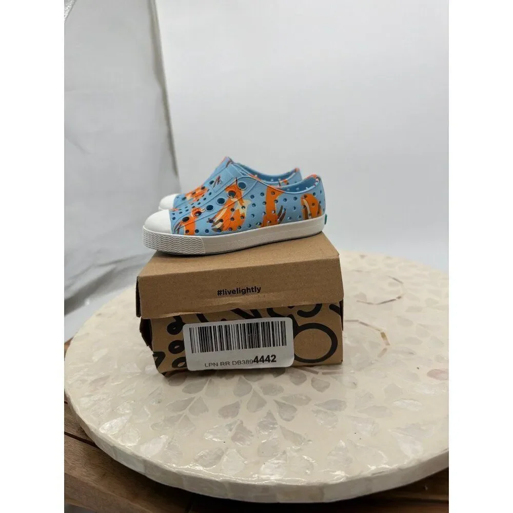 Native Jefferson Toddler Water Shoes C6 Sky Blue Foxtrot Fox EVA Lightweight
